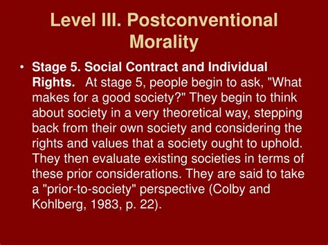 Ppt Kohlbergs Six Stages Of Moral Development Powerpoint