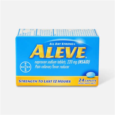 Aleve All Day Strong Pain Reliever Fever Reducer Caplet 24 Ea