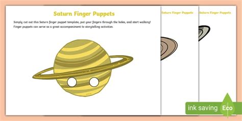 Free Saturn Finger Puppets Teacher Made Twinkl