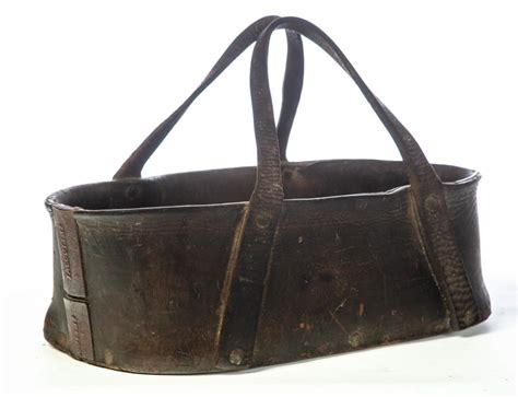 Sold Price Leather Basket March 6 0120 1000 Am Edt