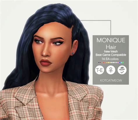 Sims 4 Monique Hair Base Game Compatible Micat Game