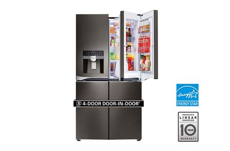 36 black stainless steel french door refrigerator with door in door® 30 cu ft lpxs30866d
