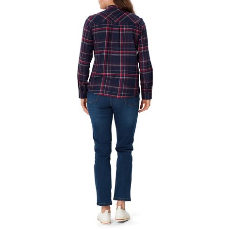 Brilliant Basics Womens Check Flannel Shirt Navy Big W