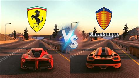 Ferrari LaFerrari Vs Koenigsegg Agera Drag Race Apex Racing YouTube