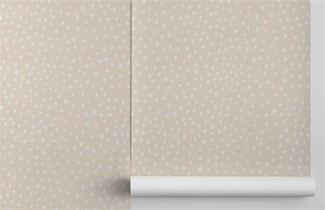 Cream Speckled Dots Pattern Wallpaper Hovia