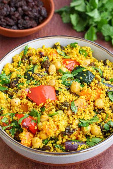 Moroccan Couscous With Chickpeas And Roasted Veg The Pesky Vegan
