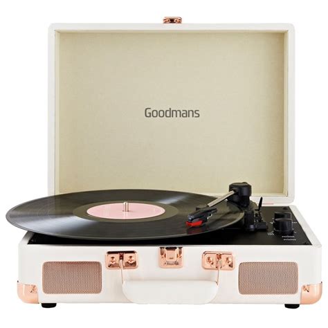 Goodmans Revive Bluetooth Turntable White Turntable White Speakers