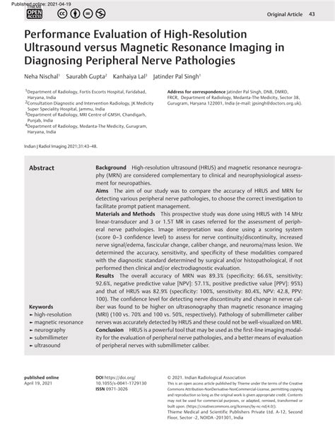 Pdf Performance Evaluation Of High Resolution Ultrasound Versus