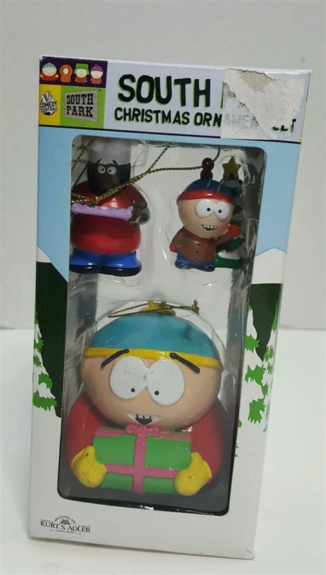 South Park 3 Pc Christmas Ornament Set Chef Cartman Comedy Central Kurt