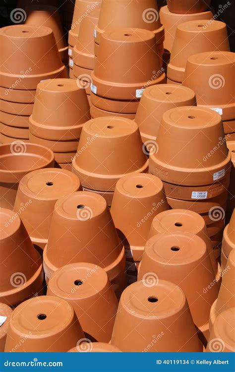 Stacks Of Terracotta Garden Pots Stock Photo Image Of Grow Container