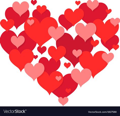 St Valentines Heart Shape Design Royalty Free Vector Image