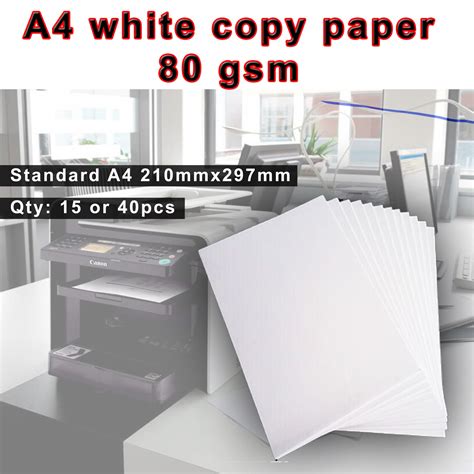 A4 Copy Laser Paper 80gsm 15 40 Sheets Ebay