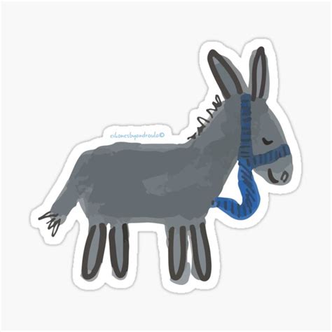 Cute Greek Donkey Sticker For Sale By Eikones Redbubble
