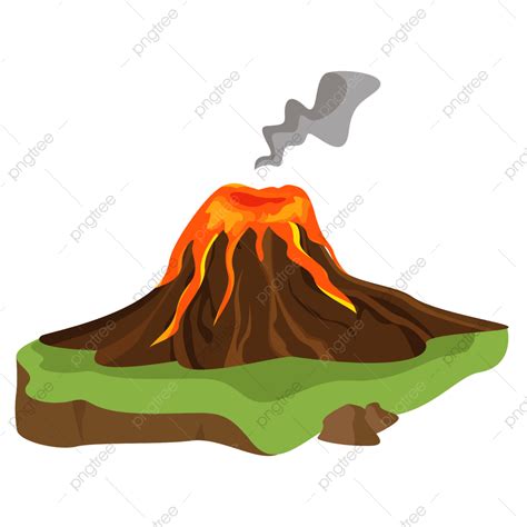 Volcano Lava Vector Png Images Black Lava Volcano Matting Free Png