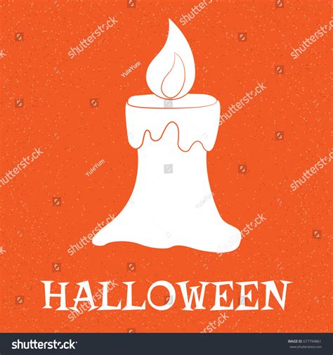 Silhouette Candles On Colored Background Card Stock Vector Royalty