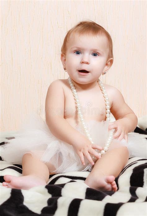 Baby Girl In Animal Tutu Stock Photo Image Of Print 16093830