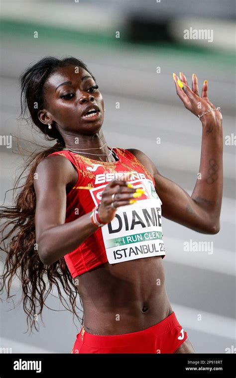 Istanbul Turkey 4 March 2023 Fatima Diame Od Spain Competes In Long