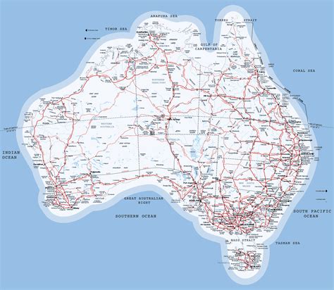 Detailed Map Of East Coast Of Australia