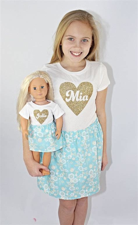 Matching Girl And Doll Name Shirts Dollie And Me Clothes 18 Doll