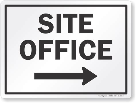 Site Office Right Arrow Sign