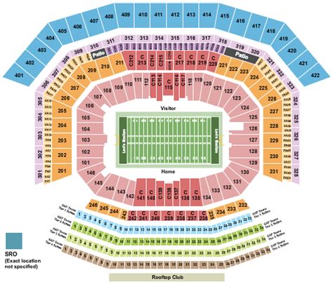 San Francisco 49ers Seating Chart Levis Stadium