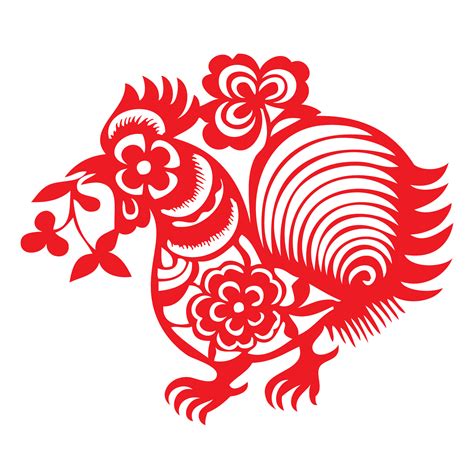 Beautiful chicken paper-cut patterns - China Illustrations Vectors AI ...