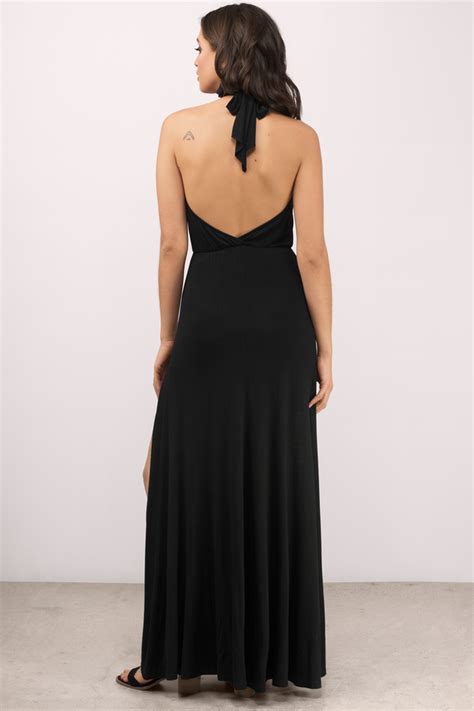 Sexy Black Maxi Dress Front Slit Dress Maxi Dress 66 Tobi Us