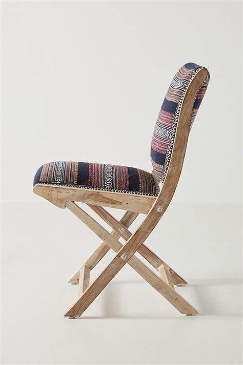 Cheyenne Terai Folding Chair Striped Upholstery Folding Chair