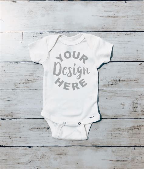 White Onesie Mockup Digital Download  Gerber Onesie Etsy