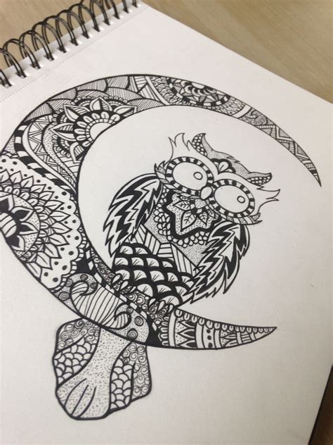 Sammlung von felizia • zuletzt aktualisiert: Mandala/zentangle owl drawn by me | Traumfänger tattoo, Zeichnen, Eule