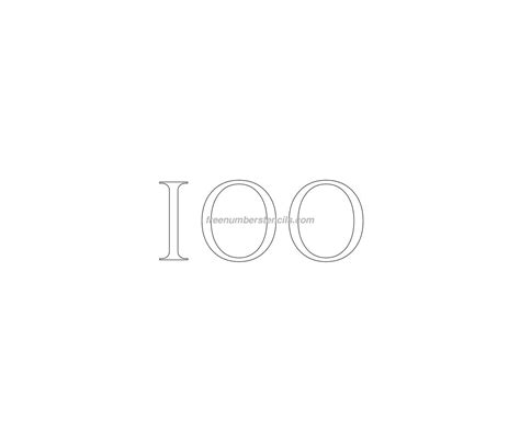 Free Roman Greek 100 Number Stencil