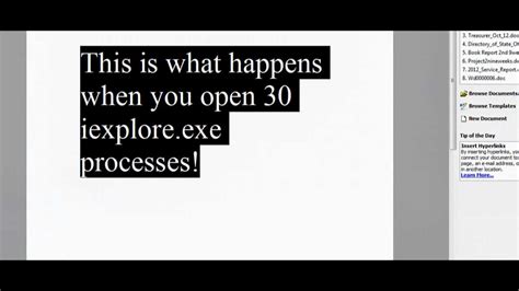 What Happens When You Open 30 Iexploreexe Processes Youtube