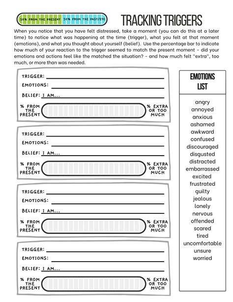 Tracking Triggers Worksheet — Hope Roots