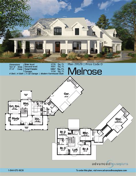 Modern house plans small house plans house floor plans l shaped house architectural floor plans villa plan weekend house one story homes minimalist house design. This L-shaped, 1.5-story, Modern Farmhouse plan is ...