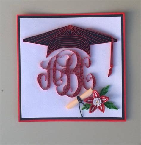 Handmade Quilling Cardhappy Graduation Quilling Cardcollege Etsy