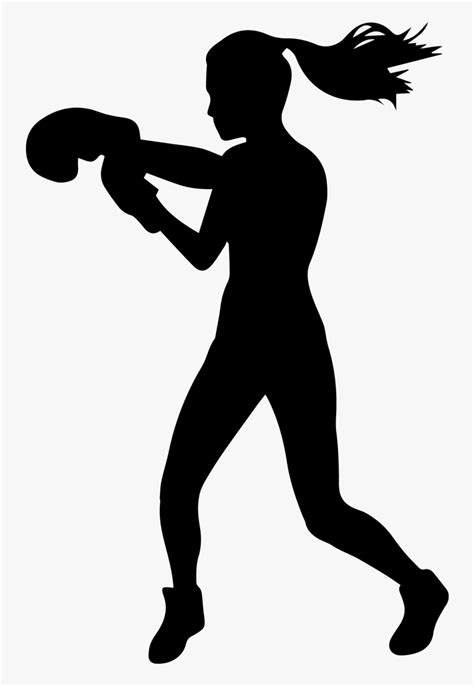 Boxing Girl Silhouette Png Transparent Png Kindpng