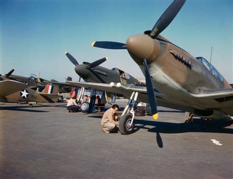 World War Ii Pictures In Details P 51 Fighter Planes Being Prepared