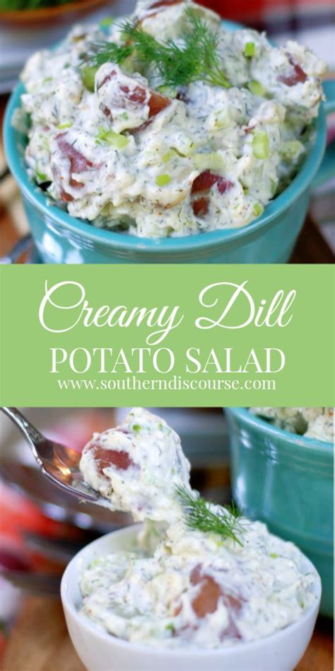 Creamy Dill Potato Salad Is An Easy Side Dish Thats Ready In Less Than