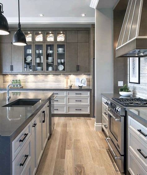 The geometric shape mold gives it a modern look and might match well with similar home decor. Top 70 Best Kitchen Cabinet Ideas - Unique Cabinetry Designs