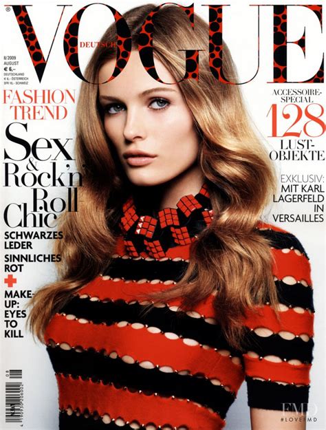 Cover Of Vogue Germany With Edita Vilkeviciute August 2009 Id3076