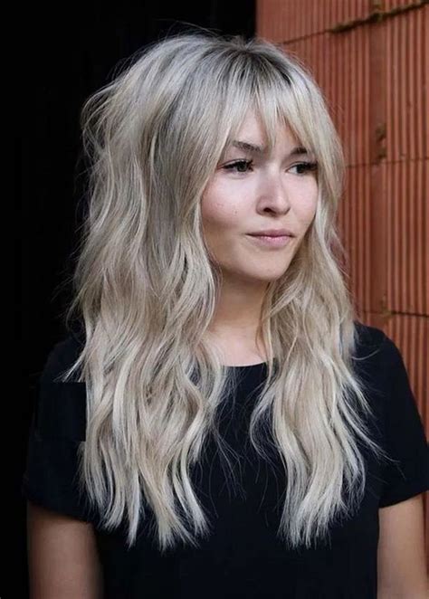 20 Best Wavy Textured Haircuts With Long See Through Bangs