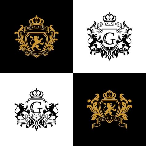 Royal Brand Luxury Crest Logo Template Premium Vector
