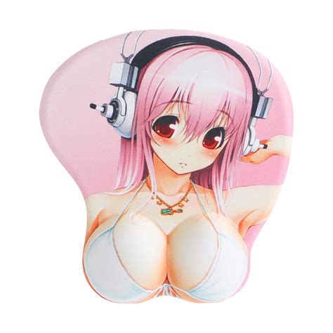 Mousepad Creative Cartoon Anime 3d Sexy Chest Silicone Mouse Mice Pad Wrist Rest Support Dn001