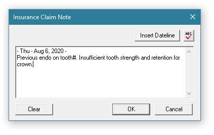 Maybe you would like to learn more about one of these? Adding Dental Insurance Claim Notes | Dentrix Enterprise Blog