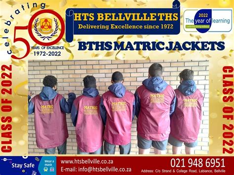 Bths Class Of 2022 Matric Jackets Hts Bellville Ths