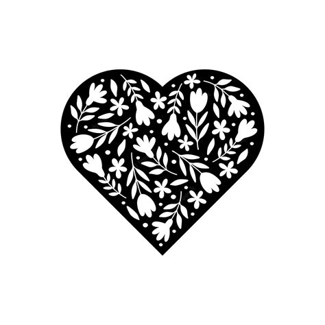 Premium Vector Floral Heart Vector Illustration