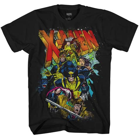 Marvel Graphic Tees Mens Shirts X Men T Shirt 90s Team Comic