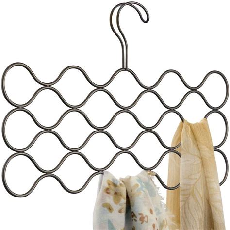 Idesign Classico Scarf Hanger With 23 Loops Also Works As A Metal Tie