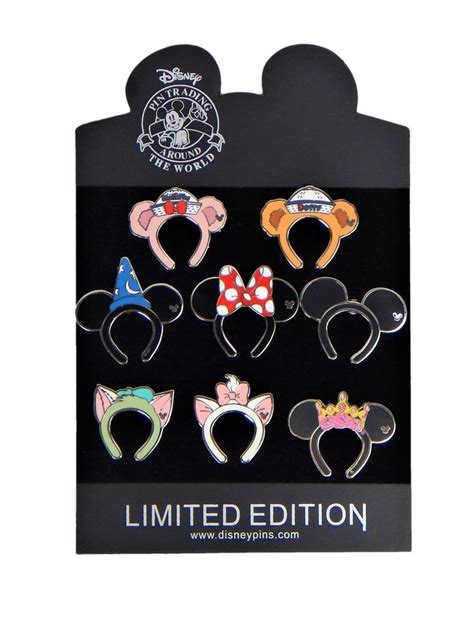 Mickey Ears Headband Authentic Disney Trading Pin Set 8 Total Le Pins