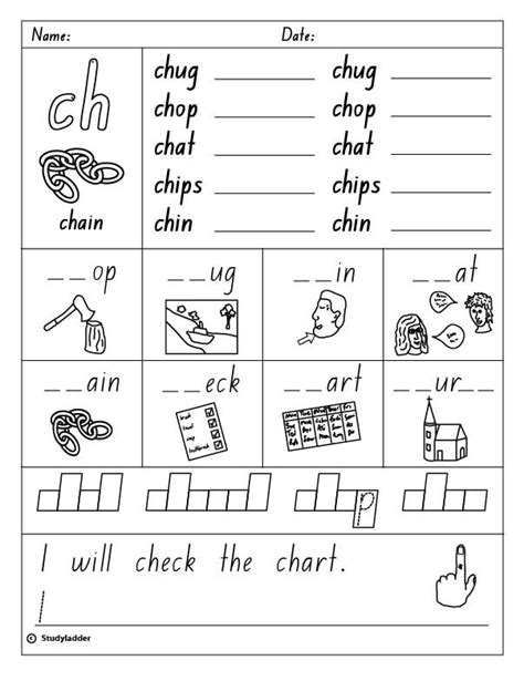 12 Worksheets Ch Words